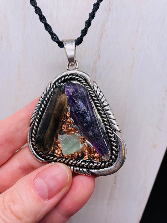 Resin and Stone Pendant