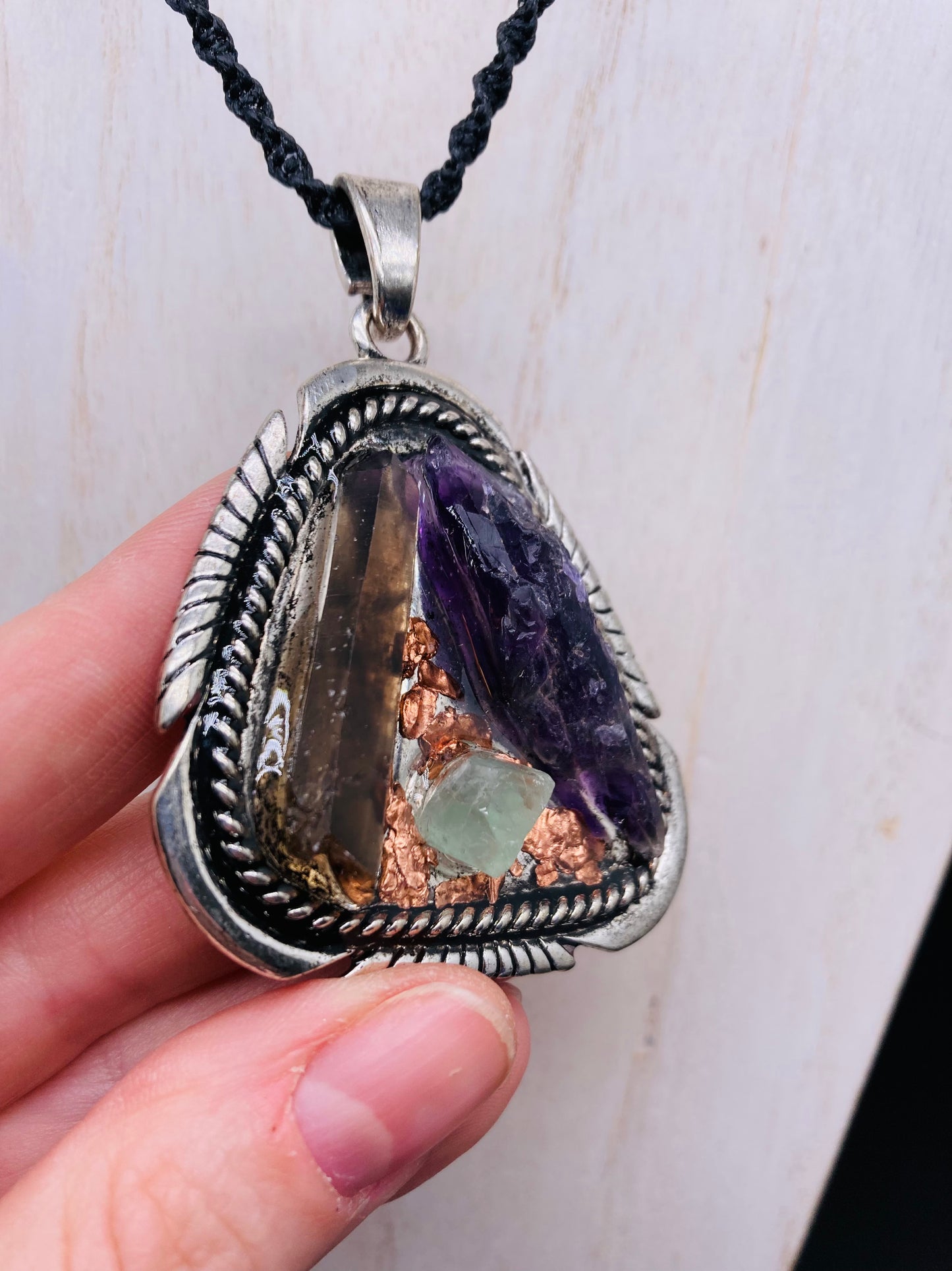 Resin and Stone Pendant