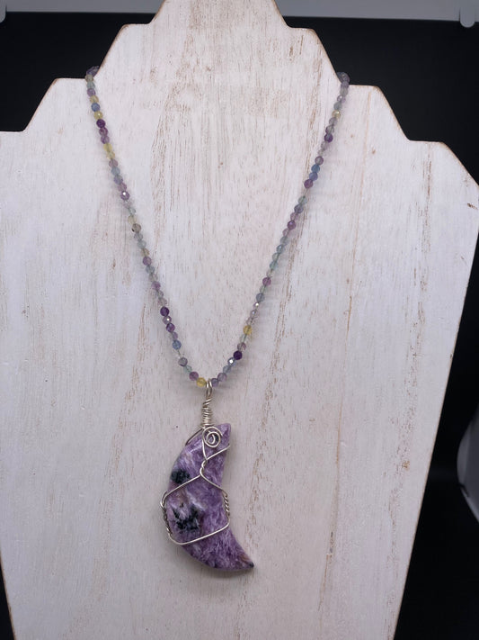 Charoite with Fluorite necklace