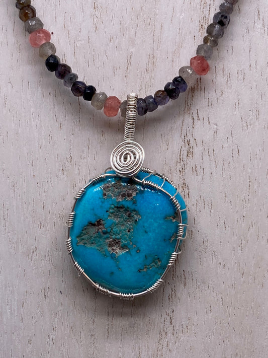 Natural Turquoise with mixed stone necklace